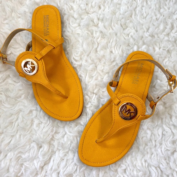 michael kors slippers yellow
